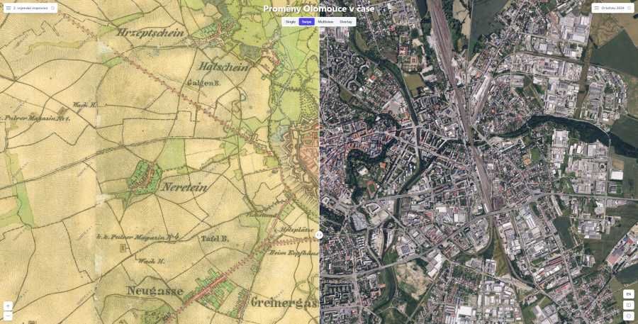 Olomouc v proměnách času: Nová webová aplikace přibližuje historii města