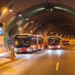 Autobusová linka 145 testovala provoz i evakuaci v tunelu Blanka
