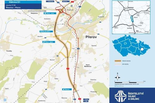 obrázek:Tovačov v kruhu dálnic