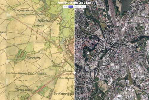 obrázek:Olomouc v proměnách času: Nová webová aplikace přibližuje historii města